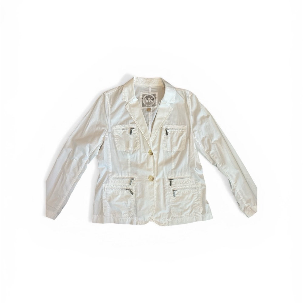Michael Kors Light Blue Shirt Jacket with Logo